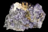 Purple Fluorite Crystals with Quartz - China #94930-2